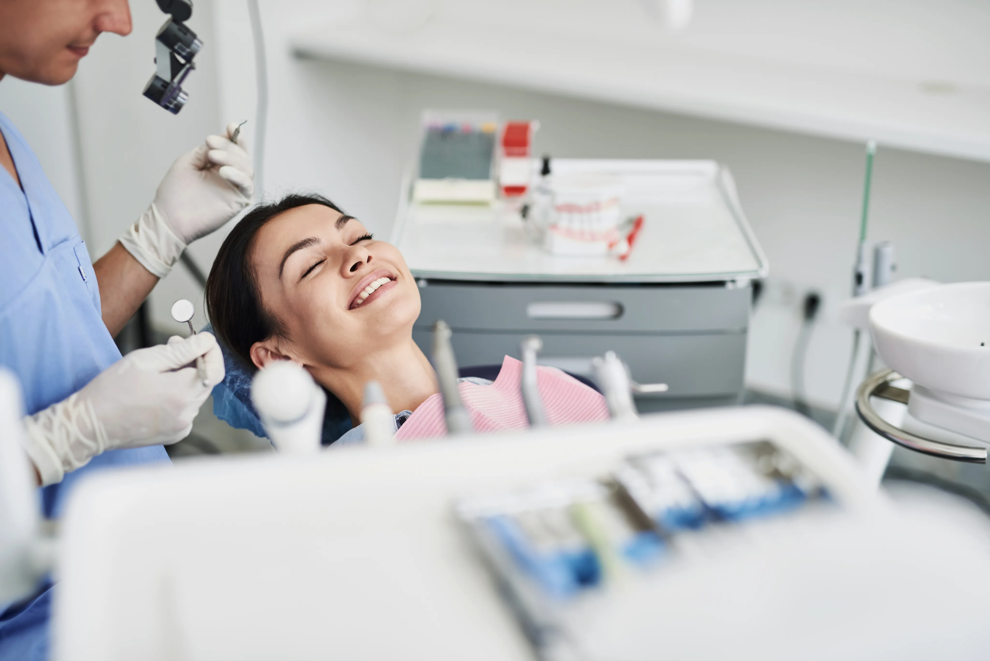 Patient receiving dental care